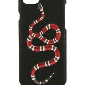 Gucci Unisex Snake Print iPhone 7 Case Black New
